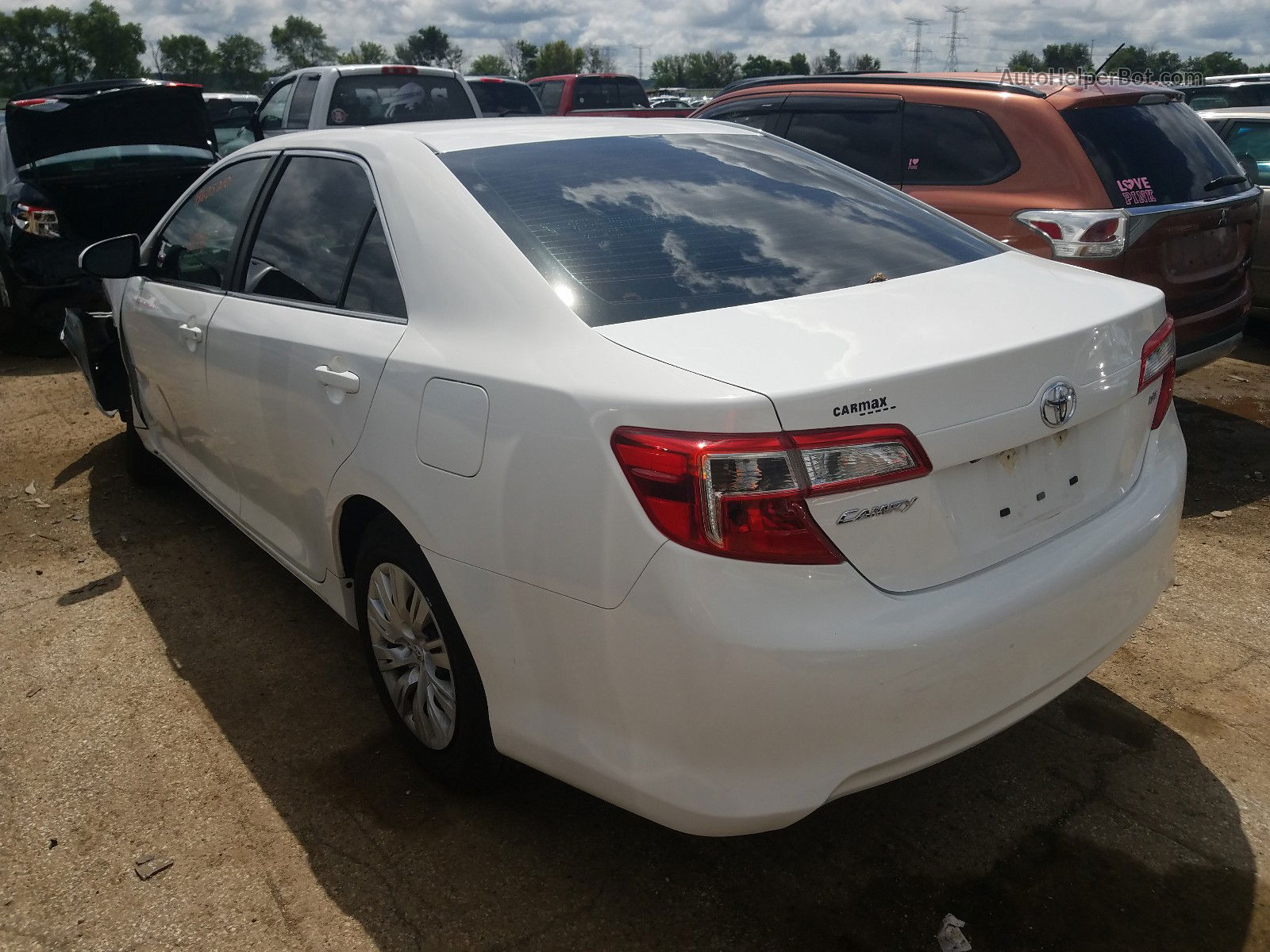 2014 Toyota Camry L White vin: 4T4BF1FK1ER438520