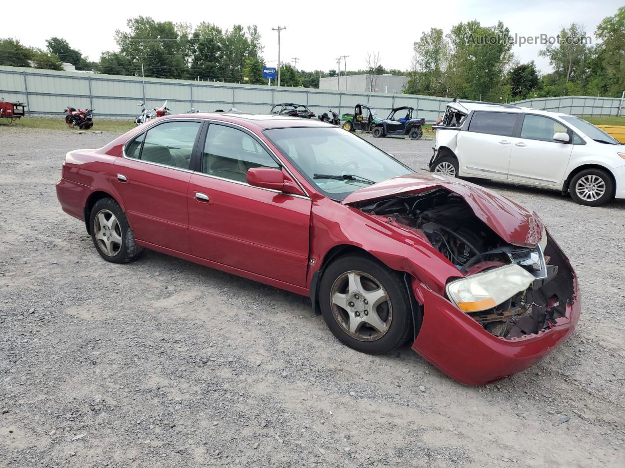 2002 Acura 3.2tl  Red vin: 19UUA56632A052972