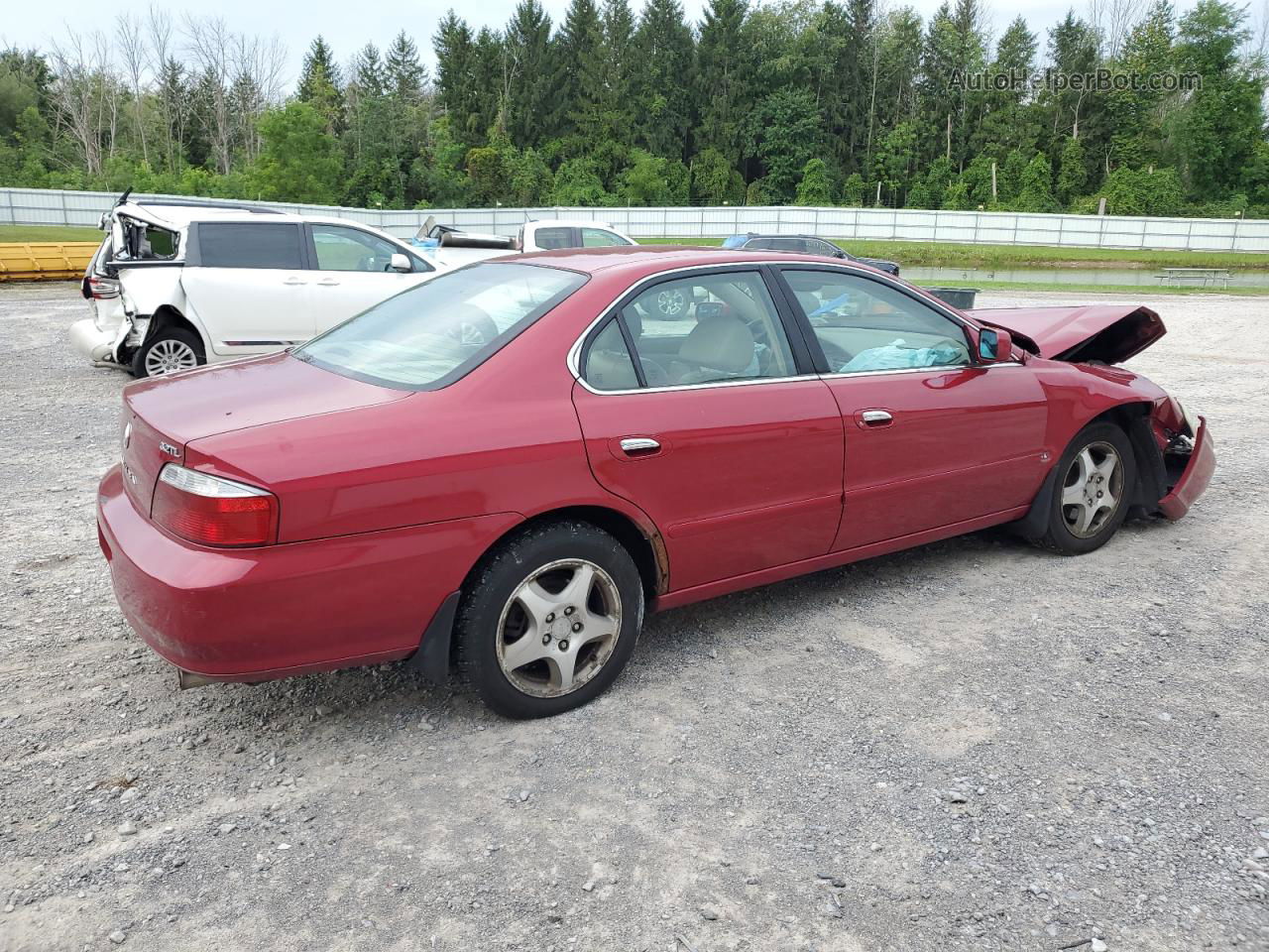 2002 Acura 3.2tl  Красный vin: 19UUA56632A052972