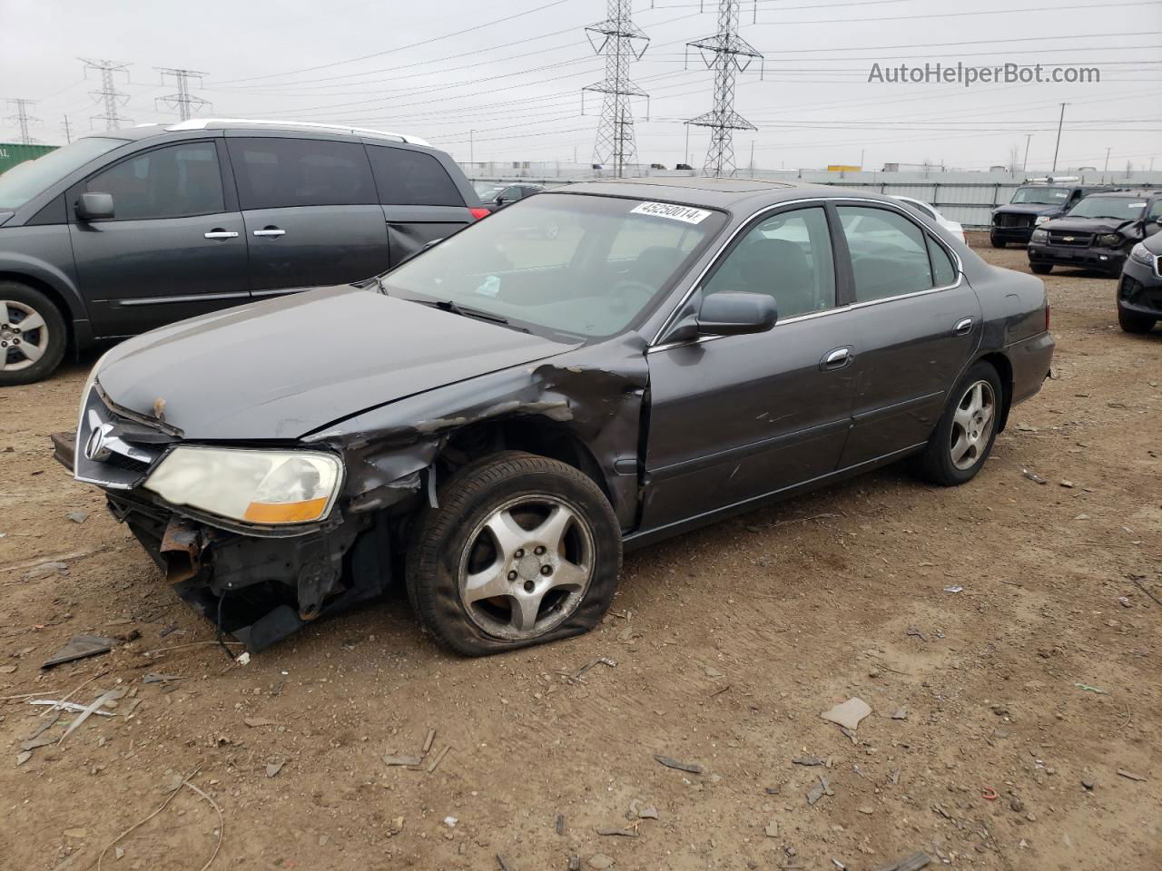 2002 Acura 3.2tl  Серый vin: 19UUA56652A006611