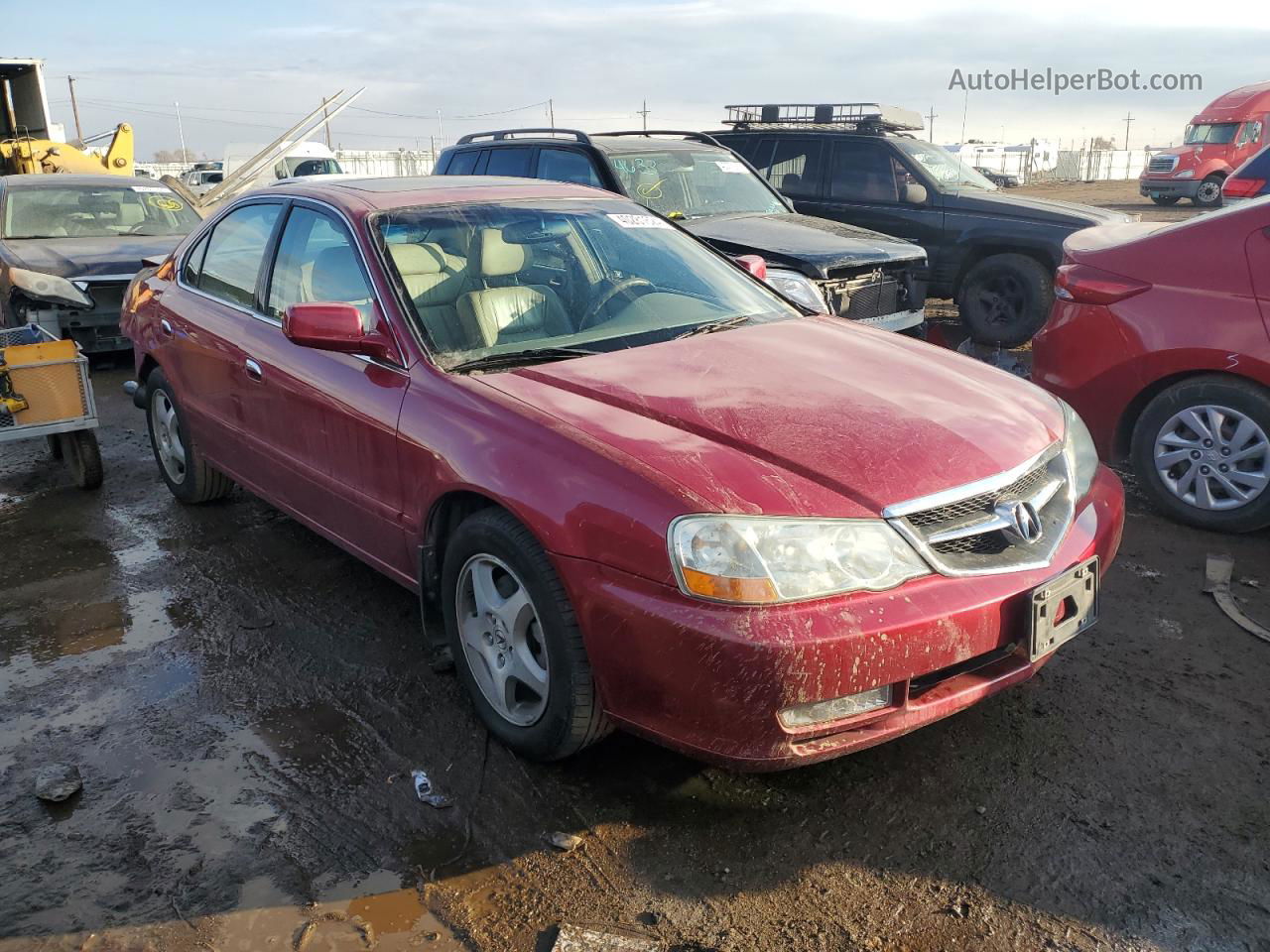 2002 Acura 3.2tl  Красный vin: 19UUA56662A044185