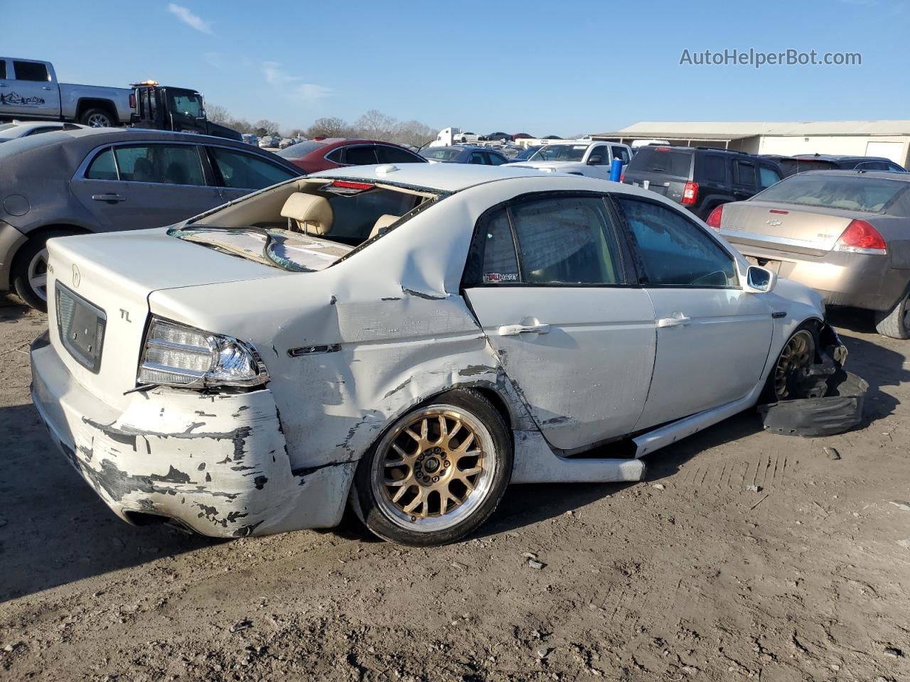 2005 Acura Tl  White vin: 19UUA65575A005835