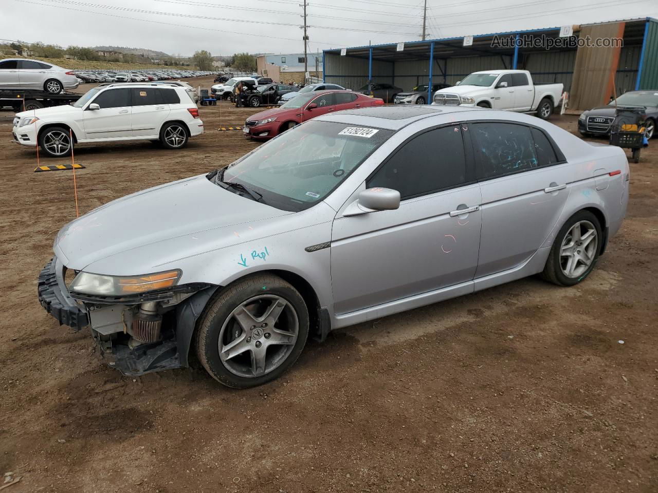 2005 Acura Tl  Silver vin: 19UUA65585A005195