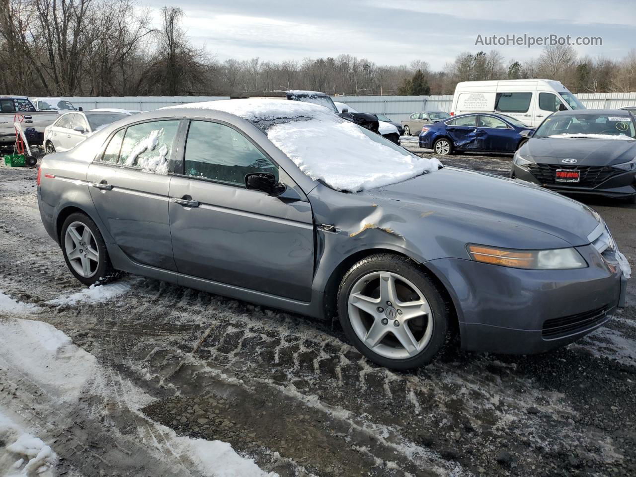 2005 Acura Tl  Gray vin: 19UUA66205A002778