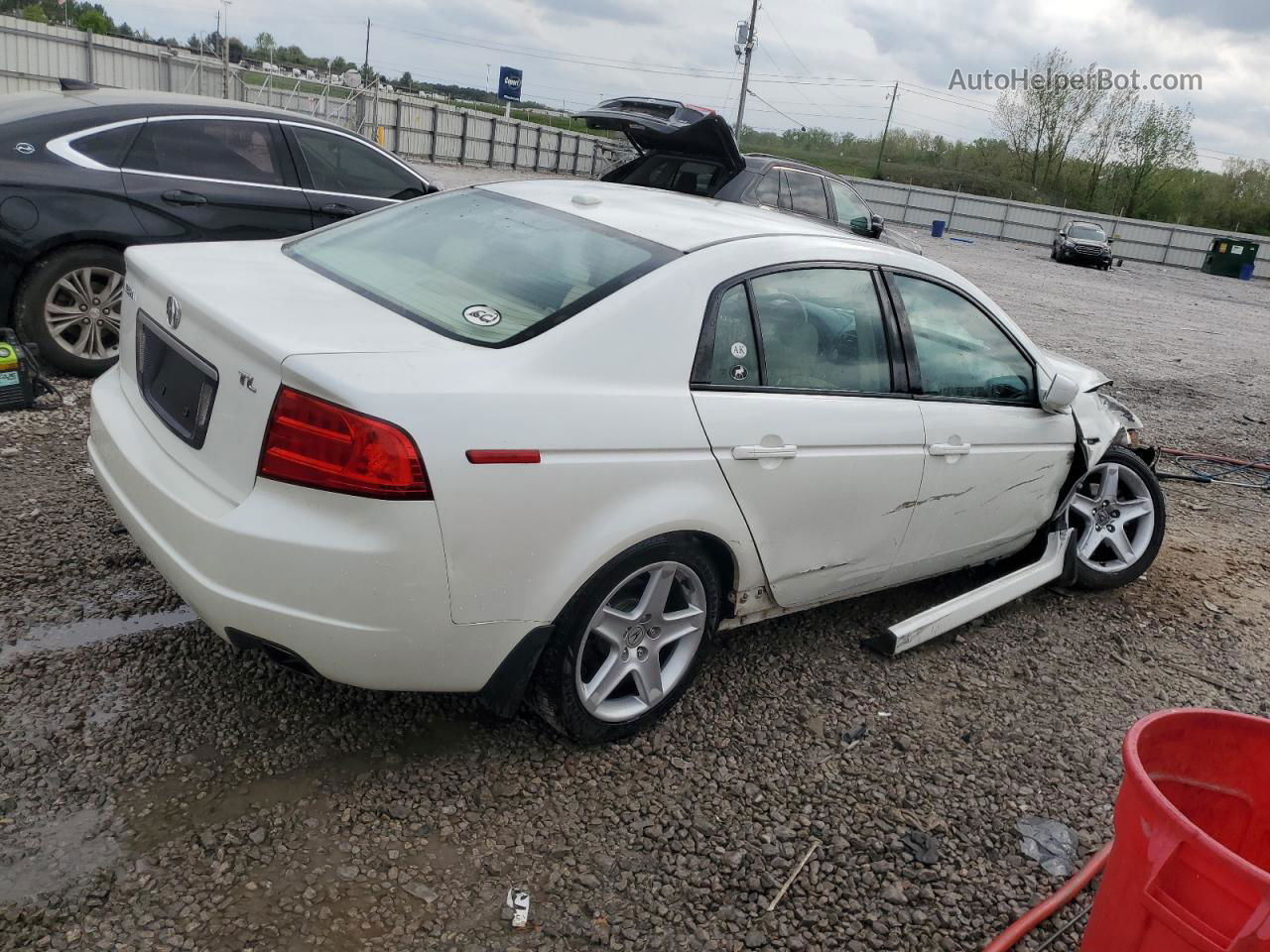 2005 Acura Tl  White vin: 19UUA66205A062513