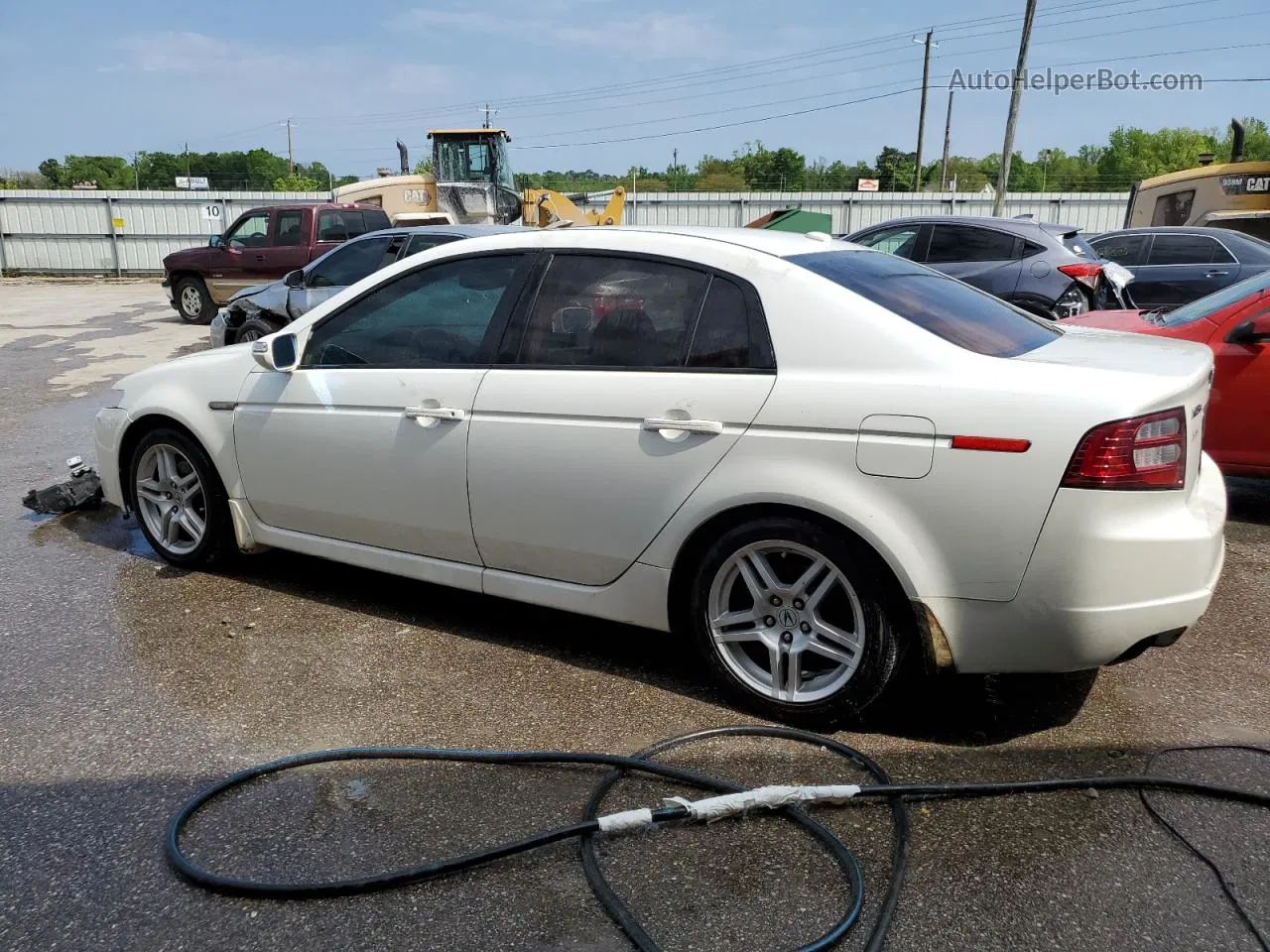 2008 Acura Tl  White vin: 19UUA66208A010013