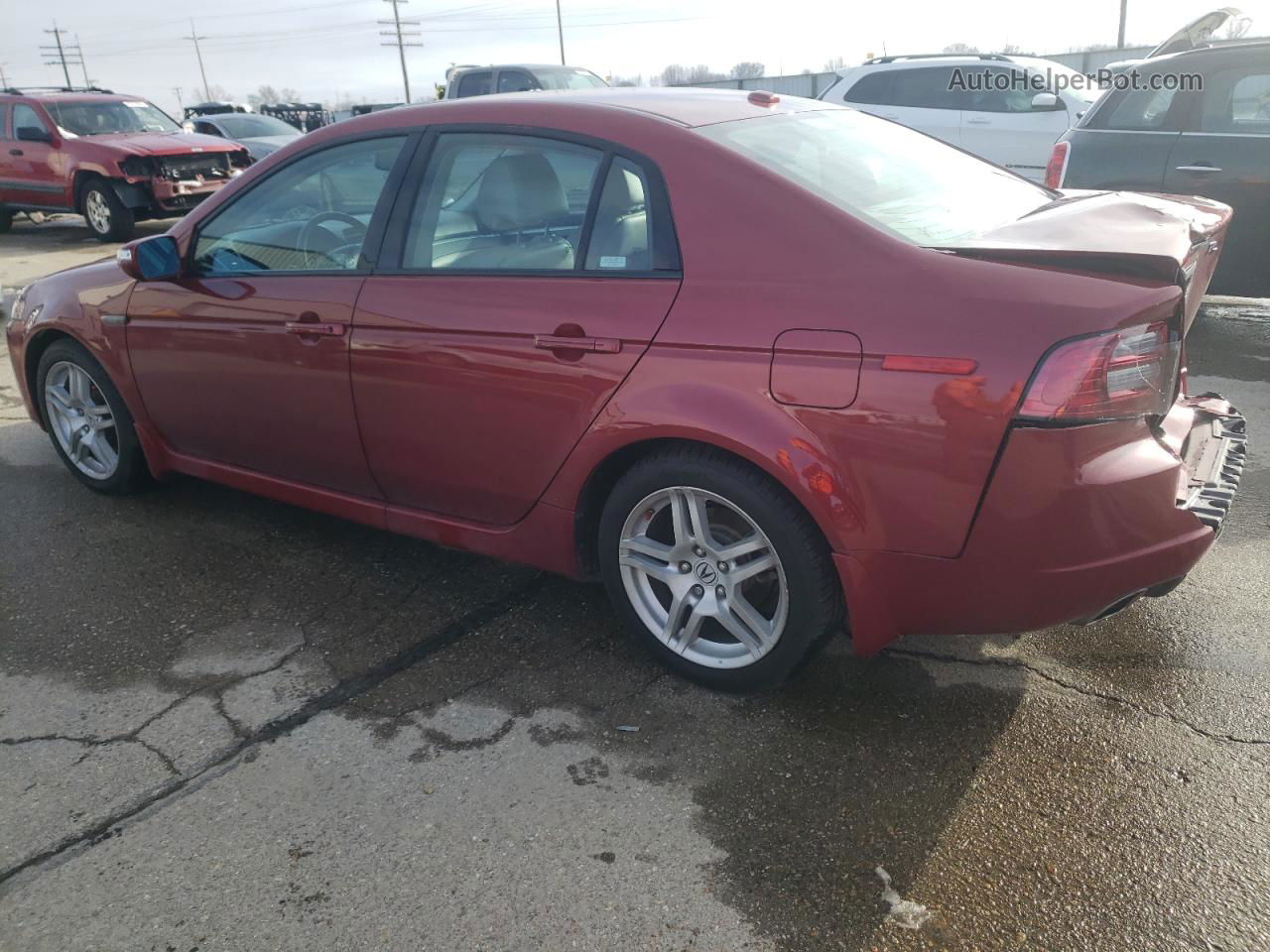 2008 Acura Tl  Красный vin: 19UUA66208A025191