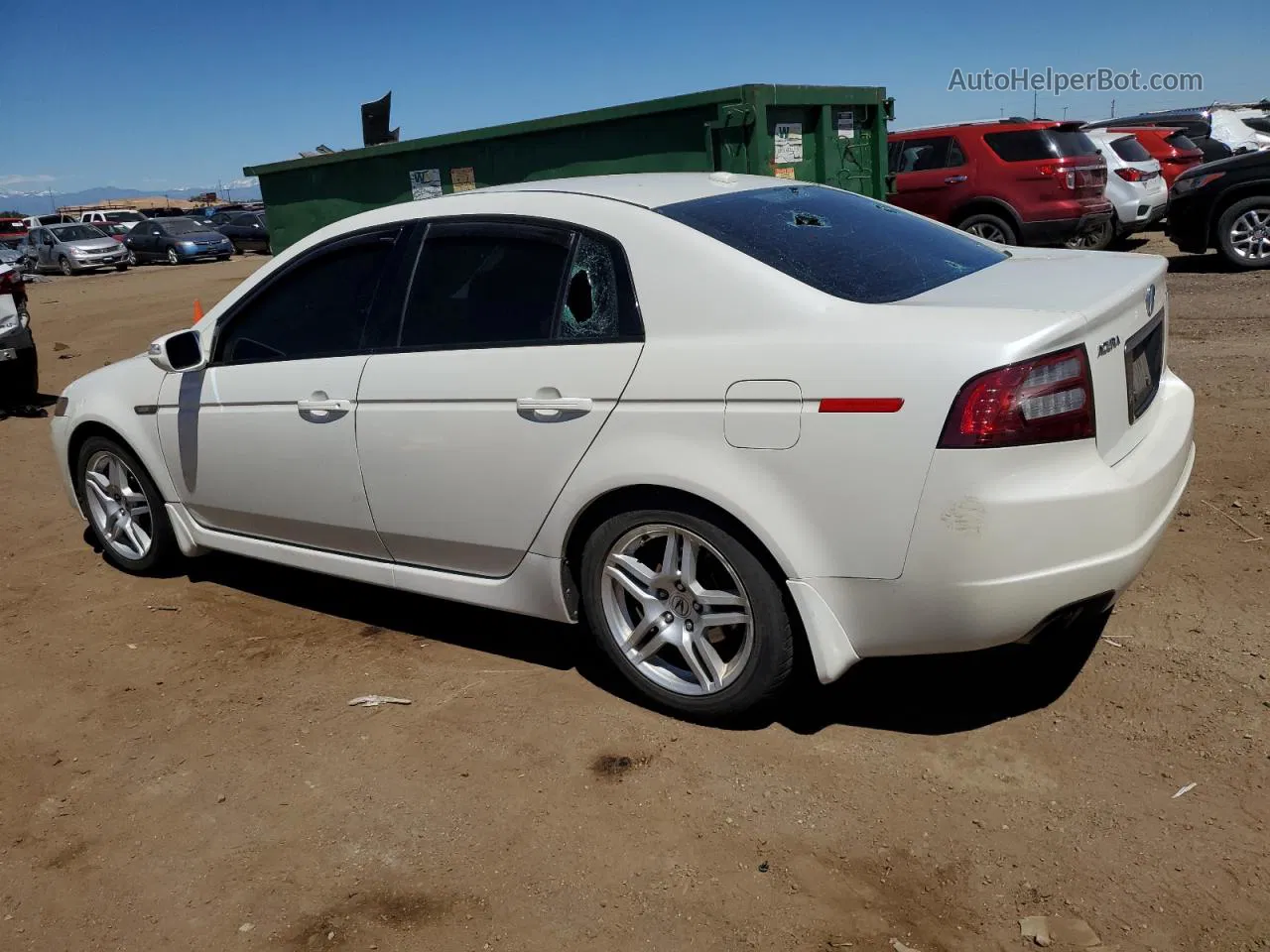 2008 Acura Tl  White vin: 19UUA66208A028477