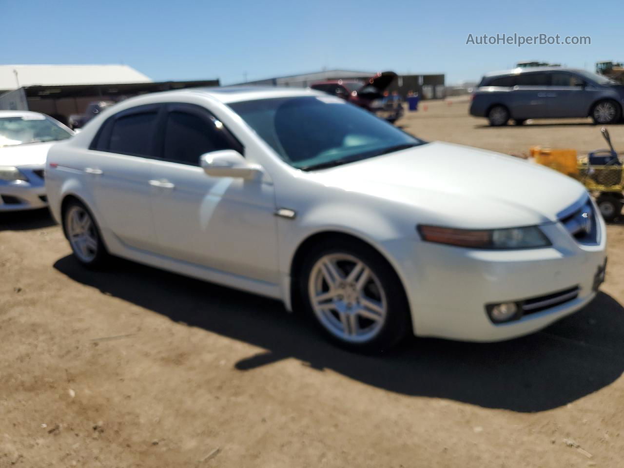 2008 Acura Tl  White vin: 19UUA66208A028477