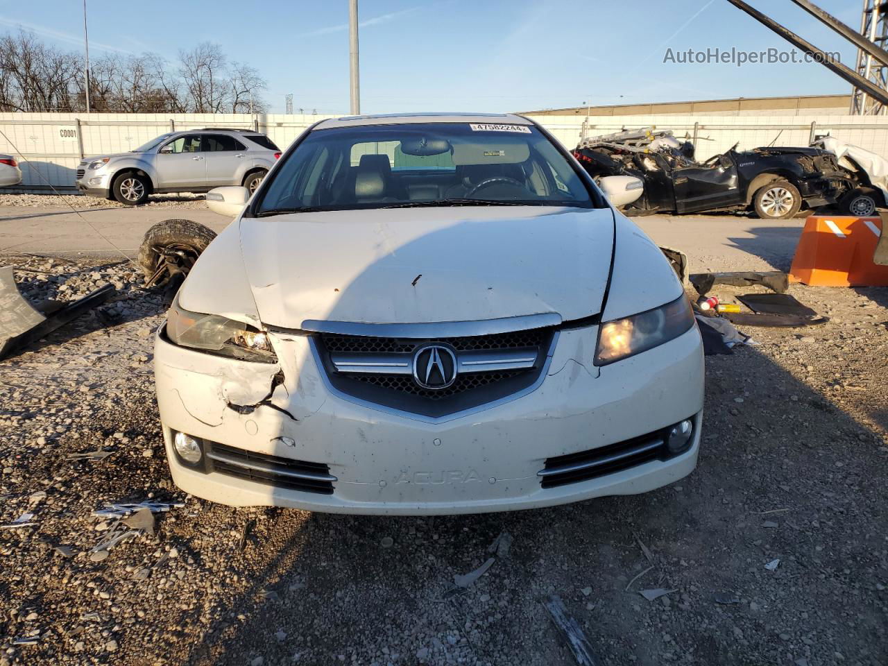 2008 Acura Tl  White vin: 19UUA66208A055193