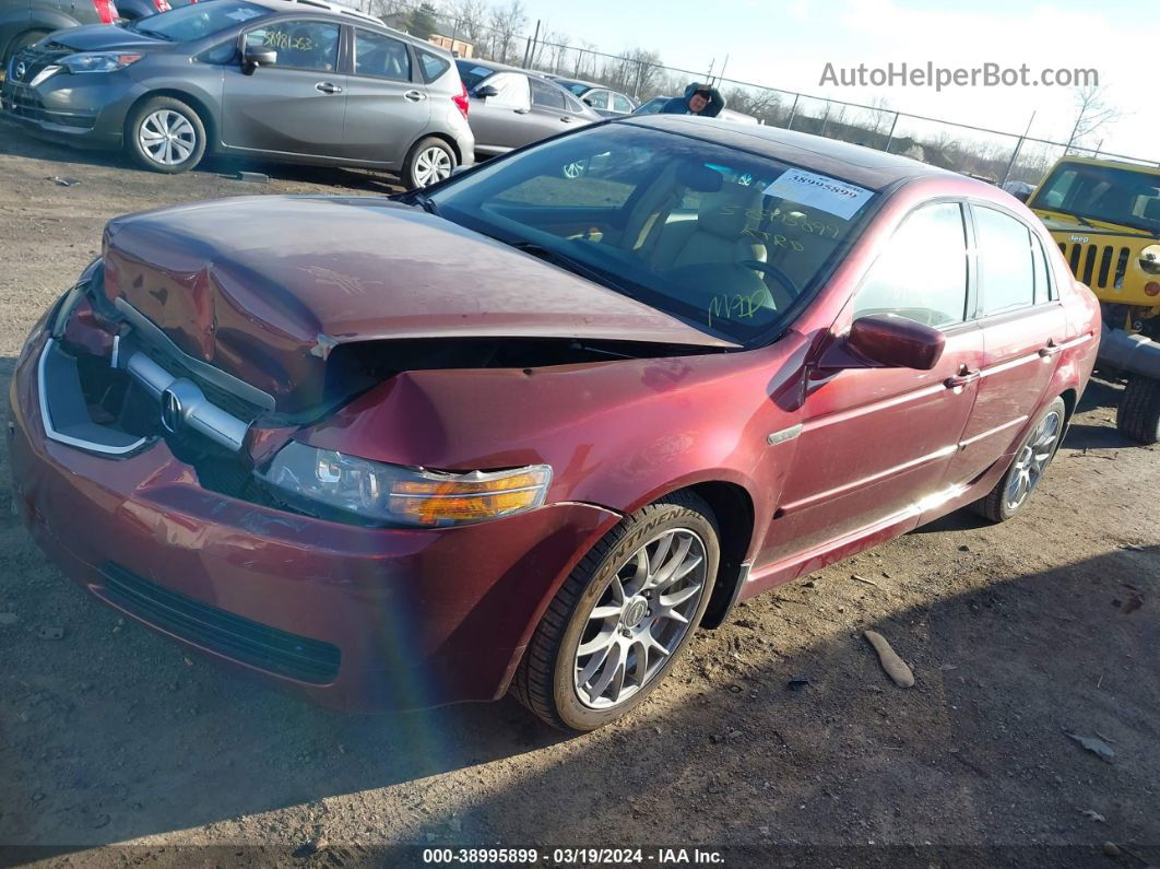 2005 Acura Tl   Maroon vin: 19UUA66215A072483