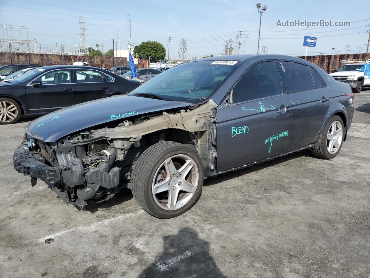 2005 Acura Tl  Gray vin: 19UUA66215A075223