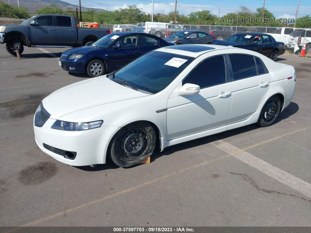 2008 Acura Tl   White vin: 19UUA66218A048866