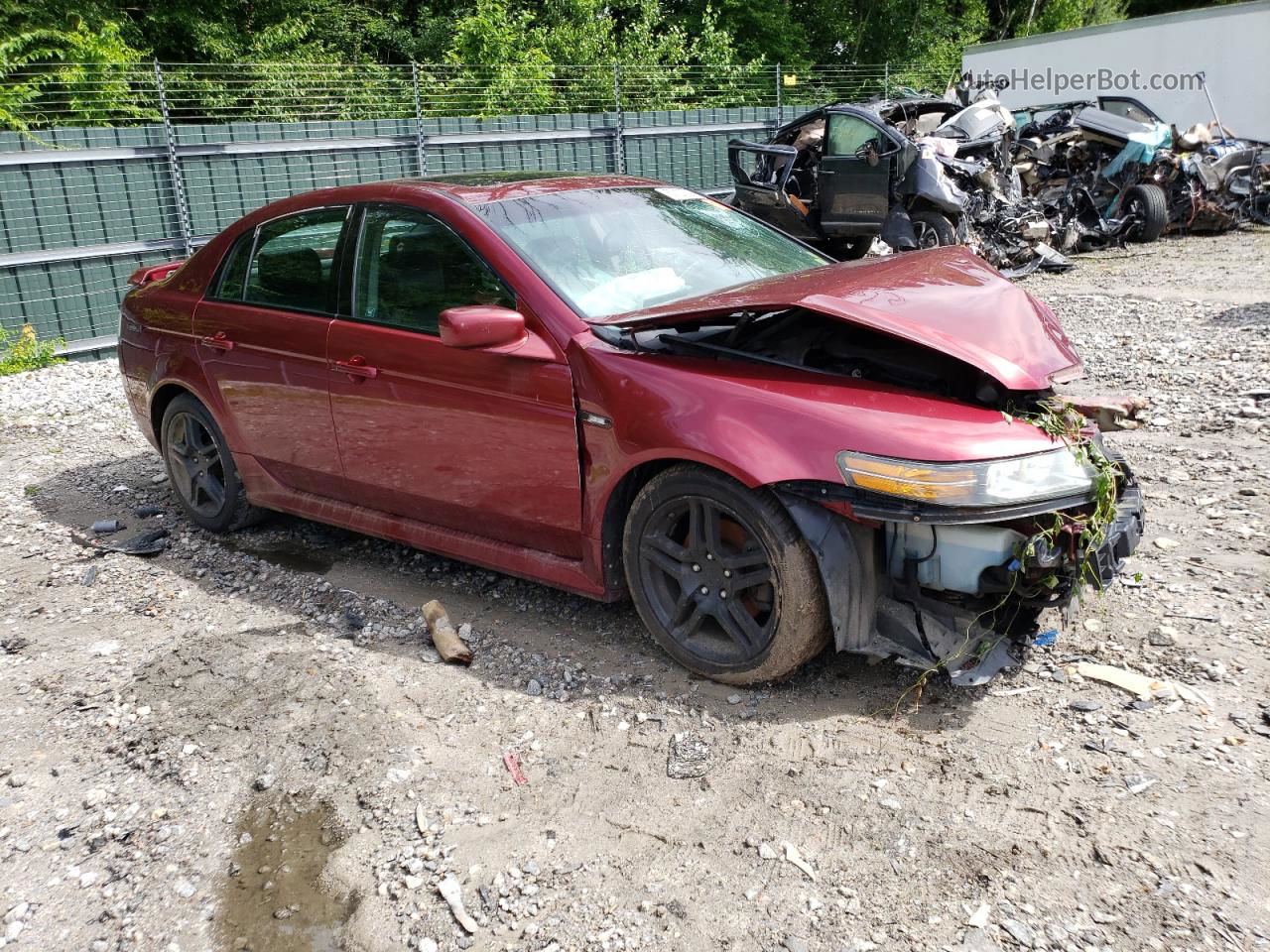 2005 Acura Tl  Red vin: 19UUA66225A055448