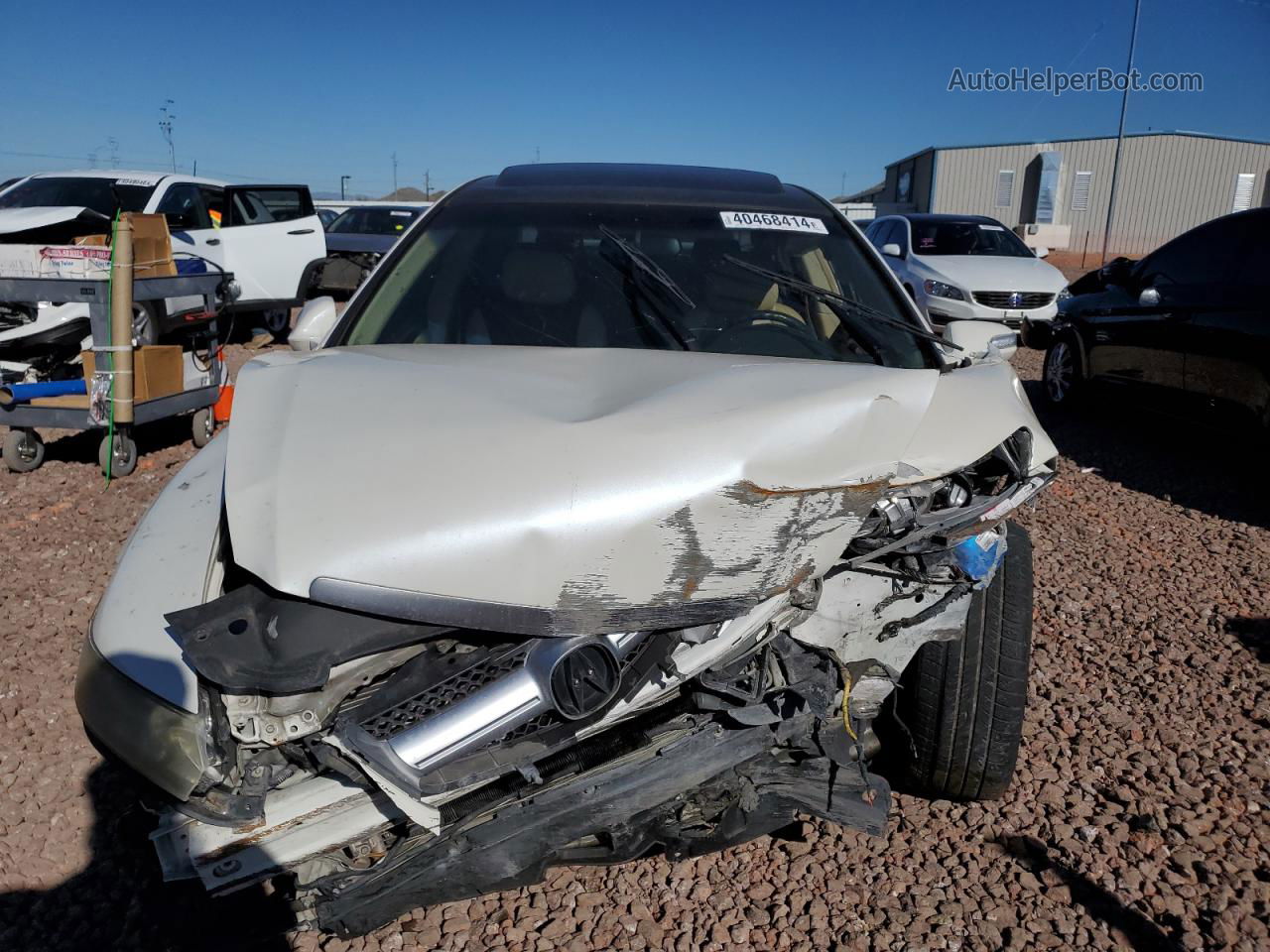 2008 Acura Tl  White vin: 19UUA66228A010384