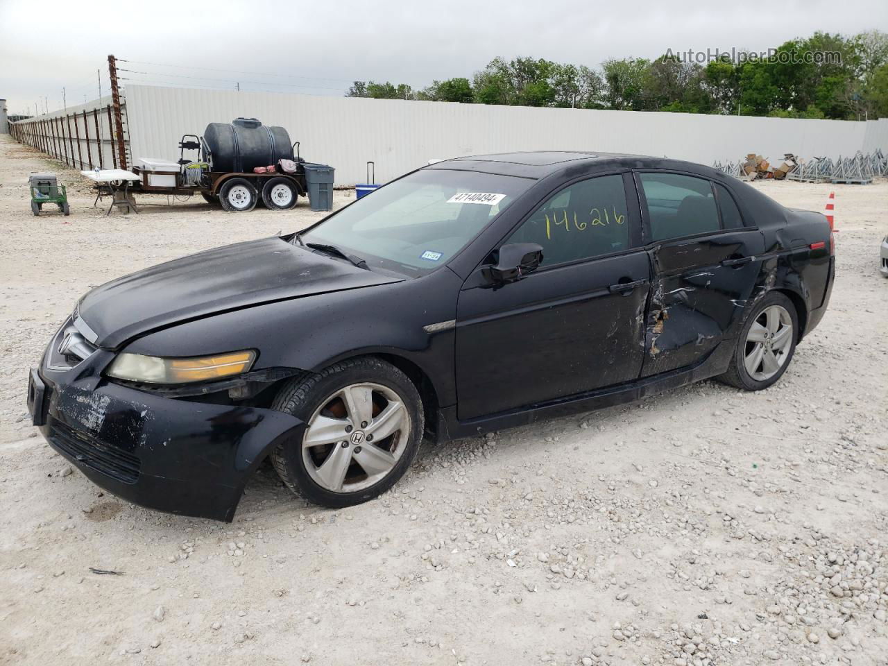 2008 Acura Tl  Black vin: 19UUA66228A010577