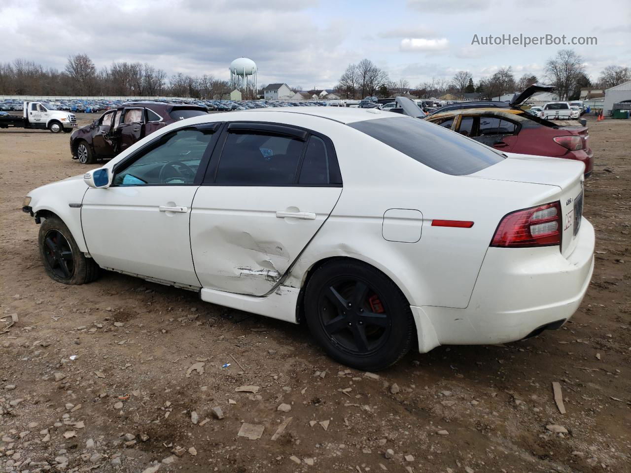 2008 Acura Tl  White vin: 19UUA66228A052876