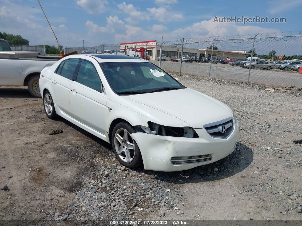 2005 Acura Tl   White vin: 19UUA66235A022989