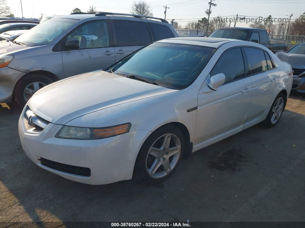 2005 Acura Tl   White vin: 19UUA66235A041851