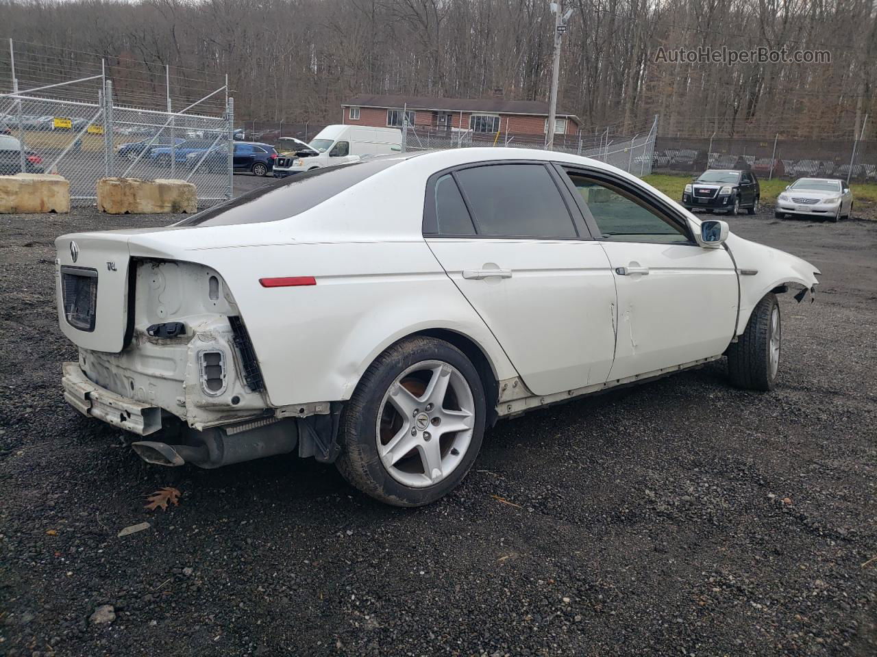 2005 Acura Tl  White vin: 19UUA66235A070234