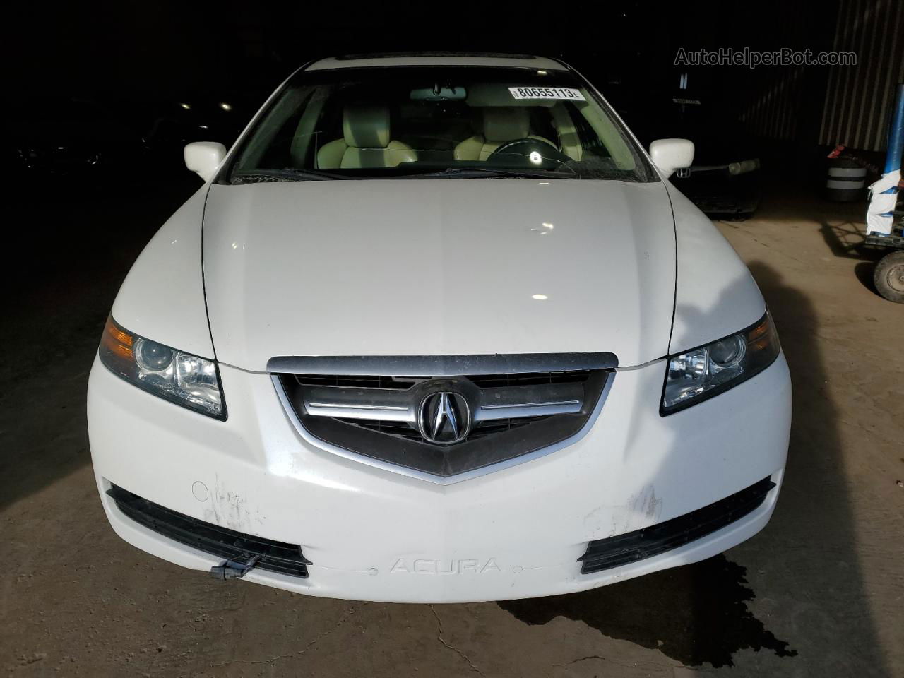 2005 Acura Tl  Белый vin: 19UUA66235A800434