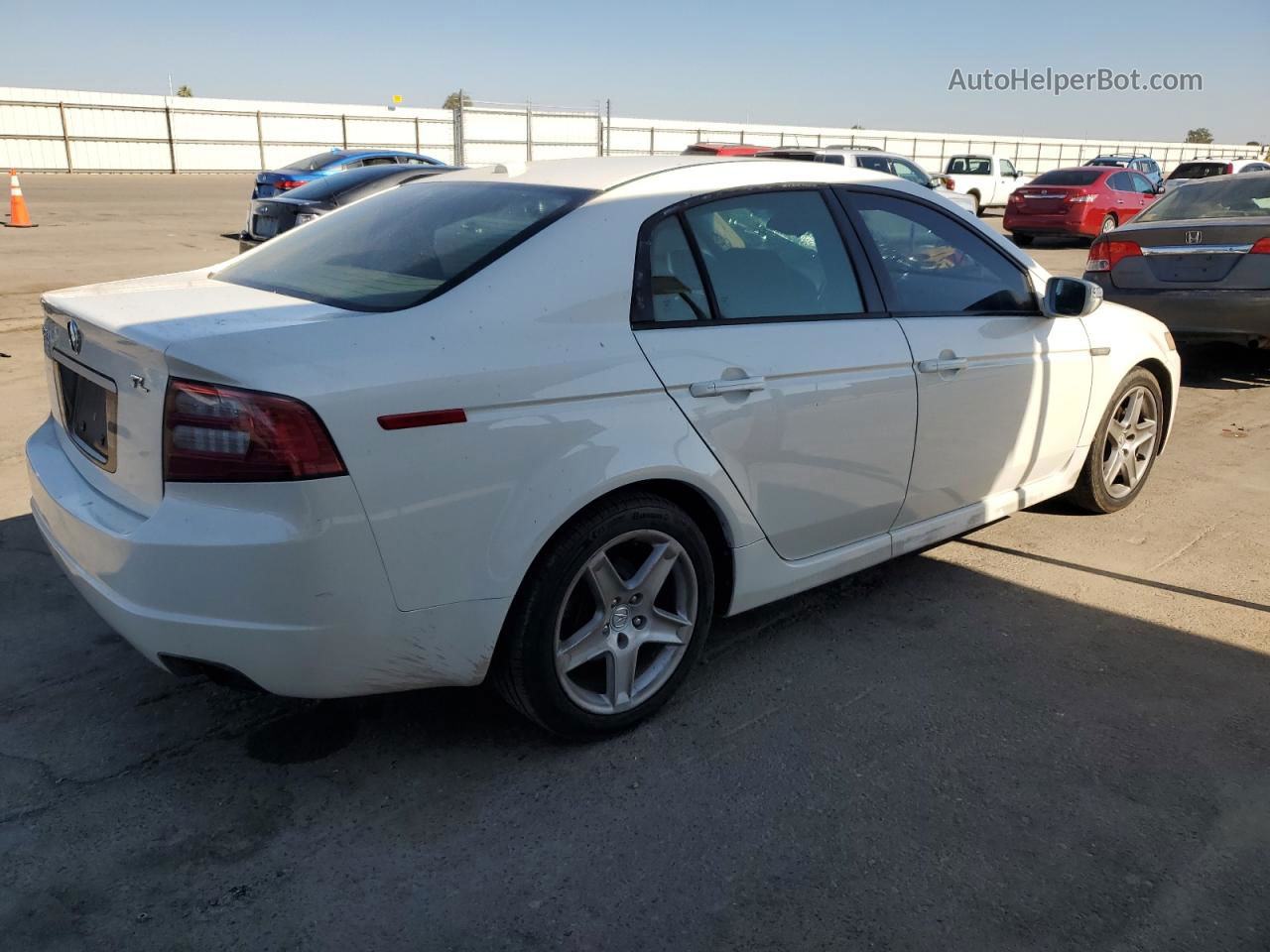 2008 Acura Tl  White vin: 19UUA66238A038839