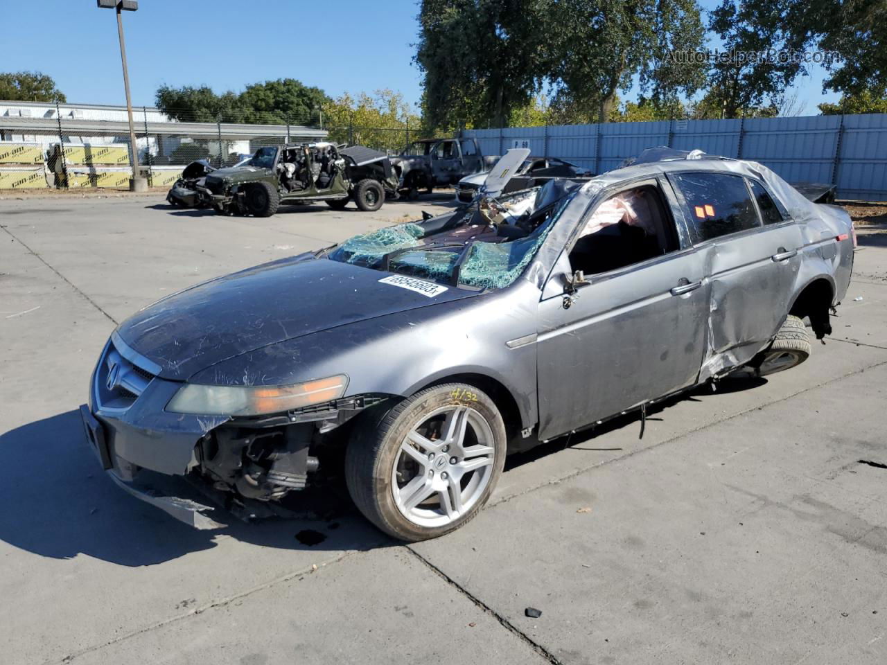 2008 Acura Tl  Gray vin: 19UUA66238A043653