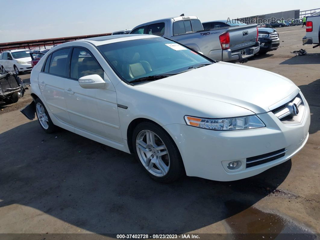 2008 Acura Tl   White vin: 19UUA66238A045581