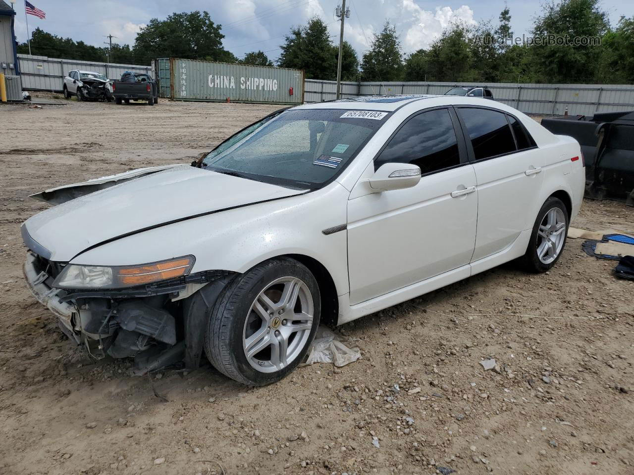 2008 Acura Tl  White vin: 19UUA66238A047153