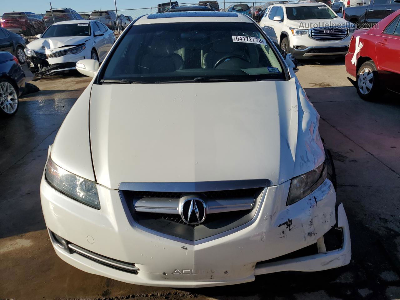 2008 Acura Tl  White vin: 19UUA66238A048545