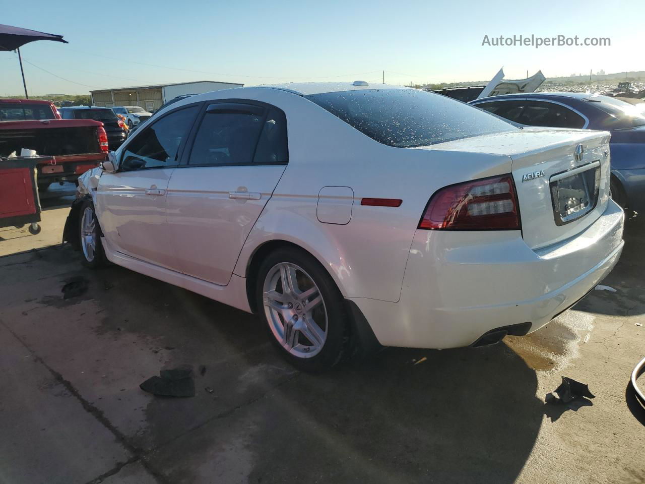 2008 Acura Tl  White vin: 19UUA66238A048545