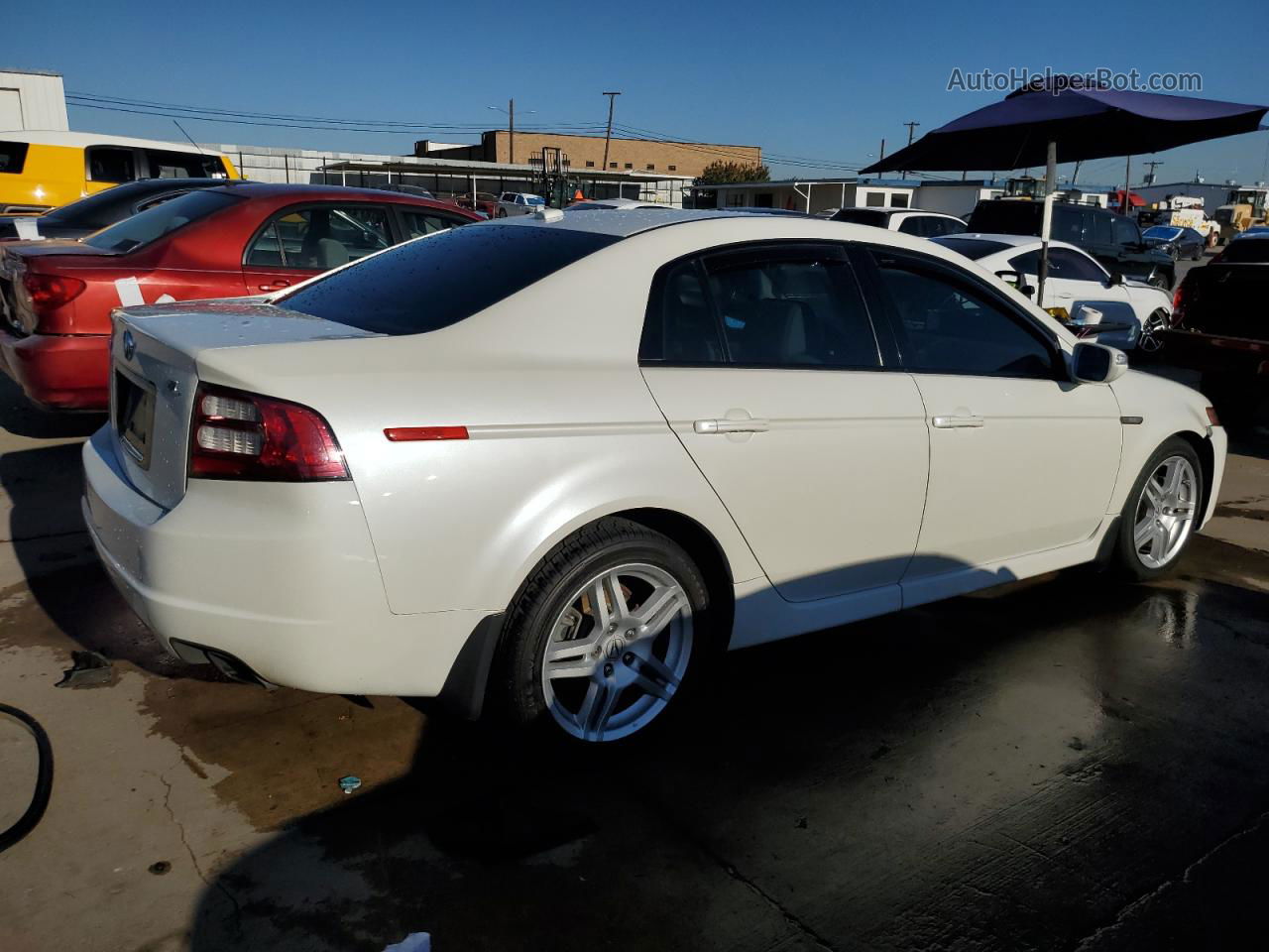 2008 Acura Tl  White vin: 19UUA66238A048545