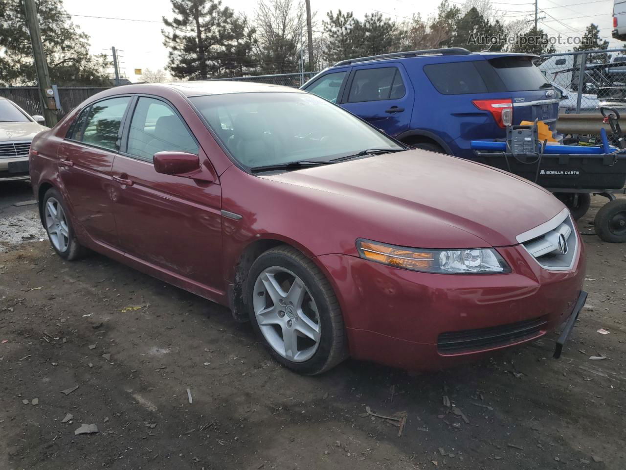 2005 Acura Tl  Maroon vin: 19UUA66245A016473