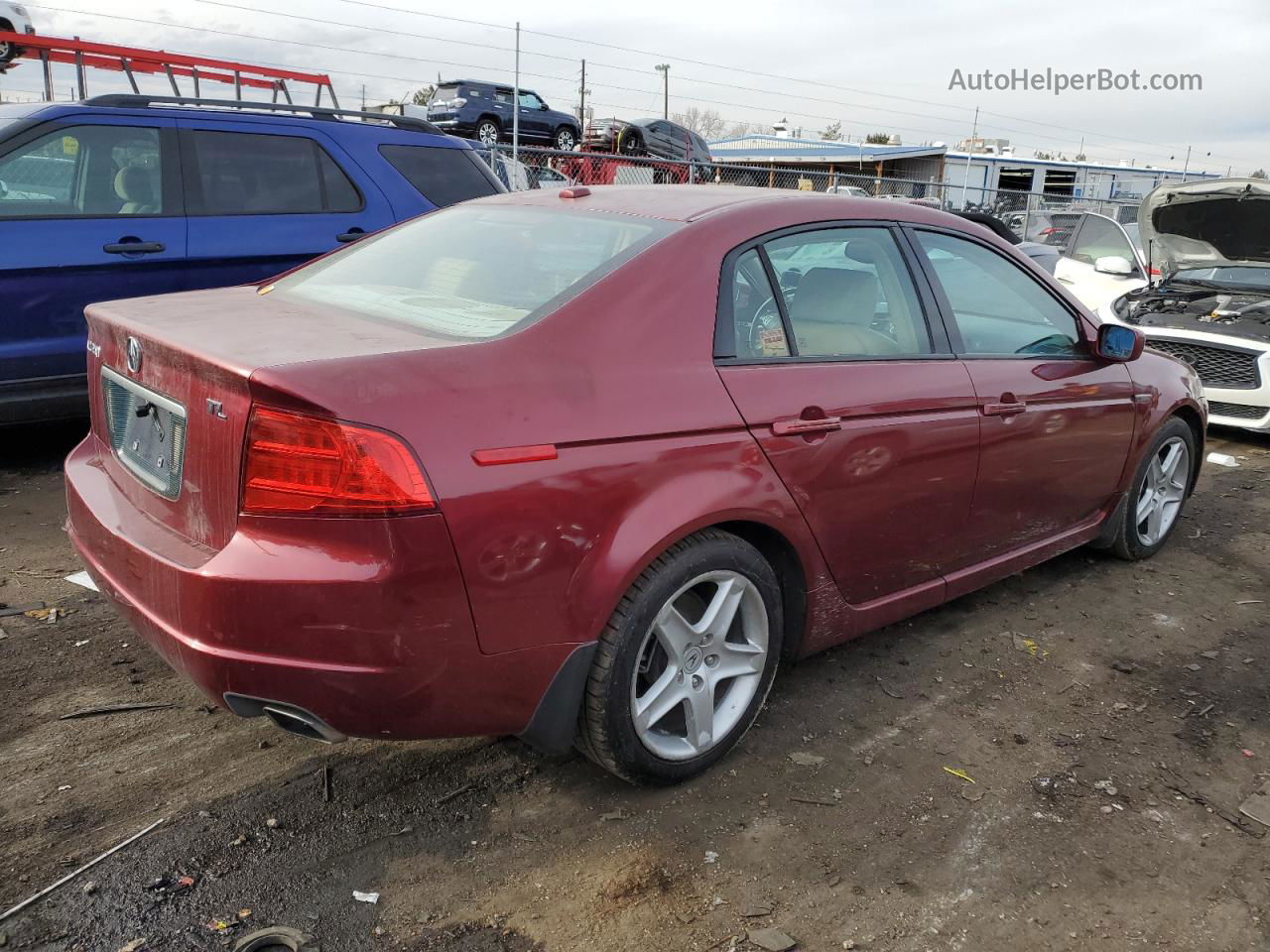 2005 Acura Tl  Maroon vin: 19UUA66245A016473