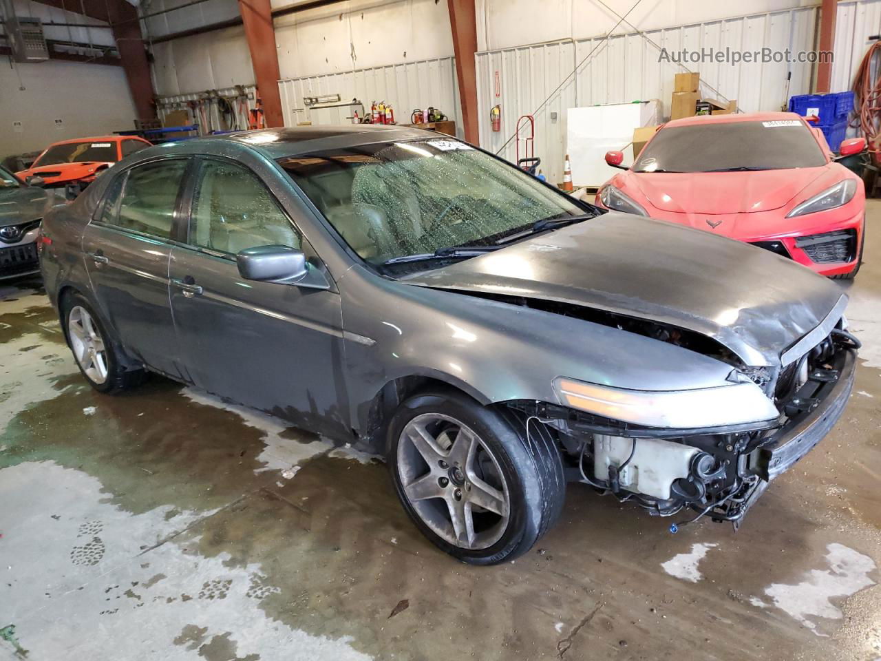 2005 Acura Tl  Gray vin: 19UUA66245A063082