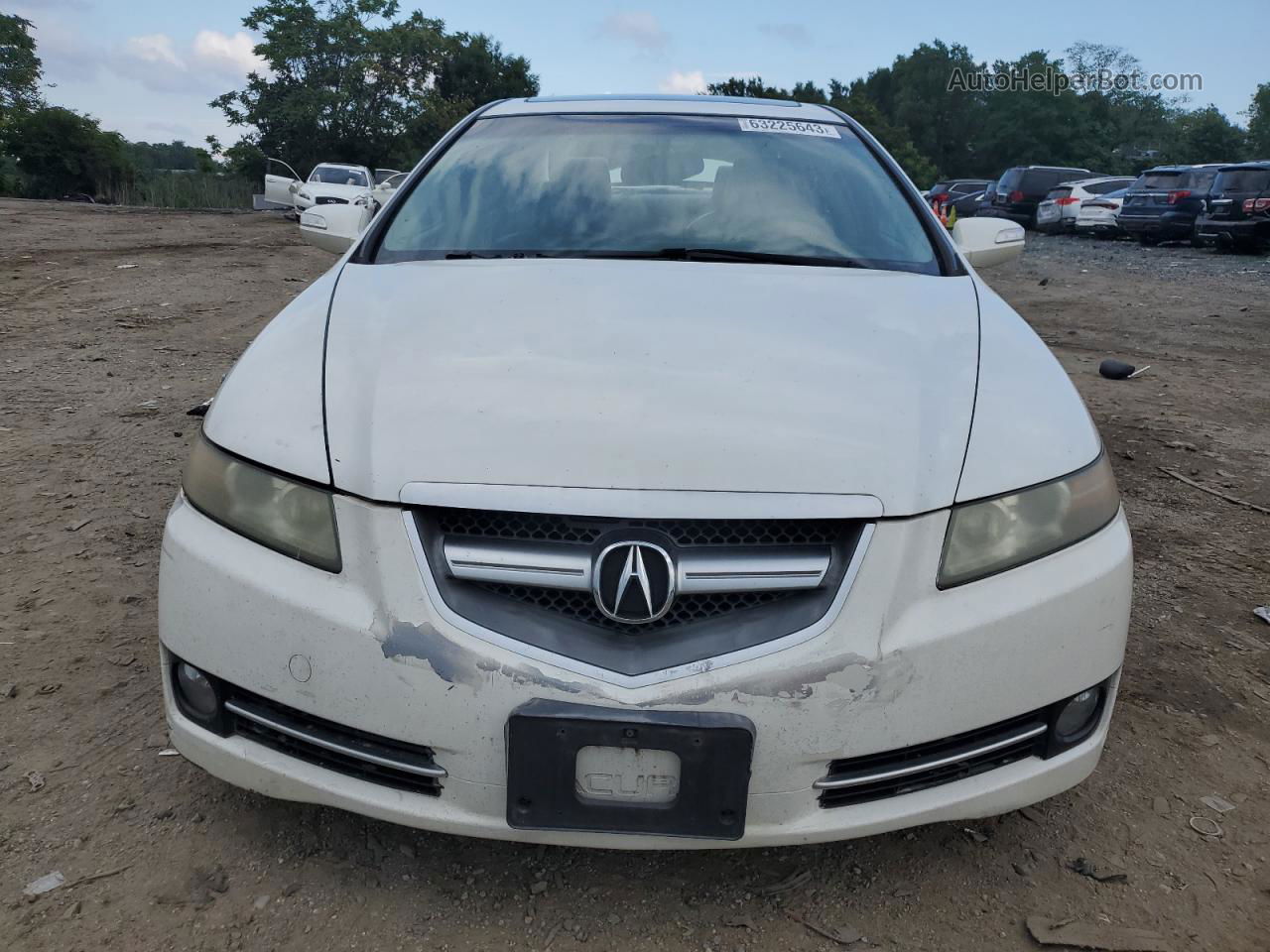 2008 Acura Tl  White vin: 19UUA66248A013609