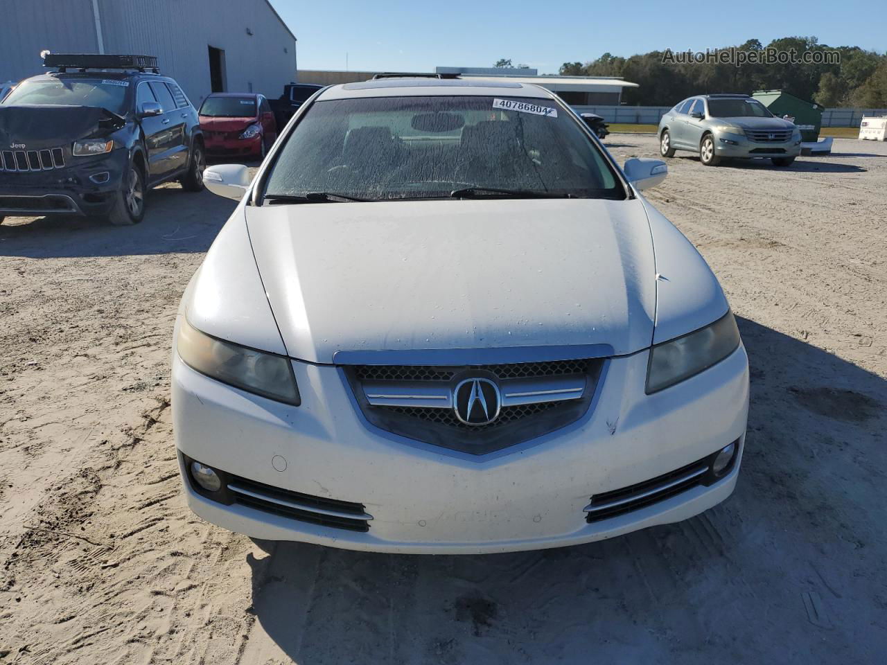 2008 Acura Tl  White vin: 19UUA66248A019197