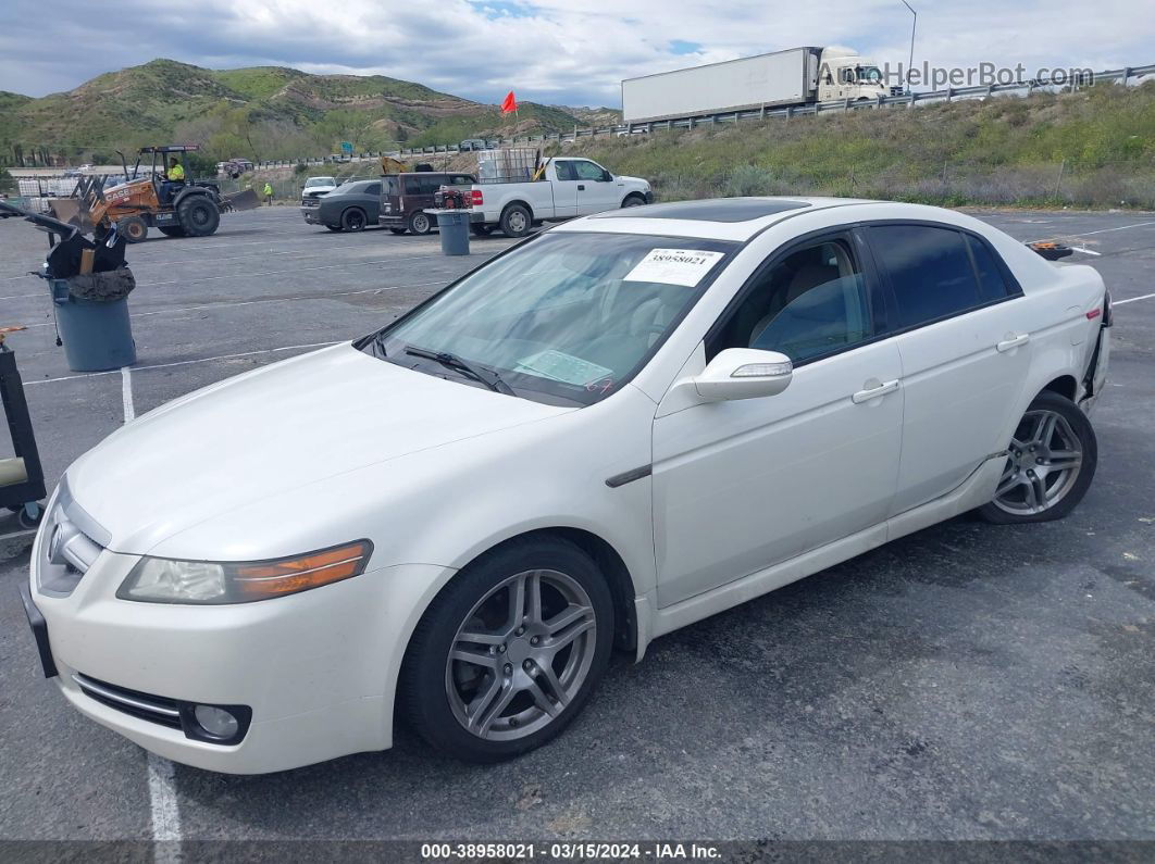 2008 Acura Tl 3.2 White vin: 19UUA66248A024626