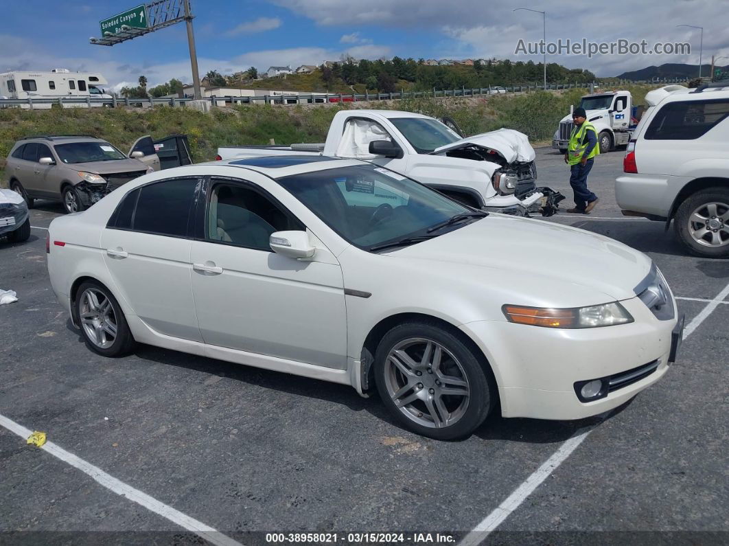 2008 Acura Tl 3.2 White vin: 19UUA66248A024626