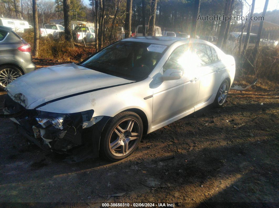 2008 Acura Tl 3.2 White vin: 19UUA66248A047209