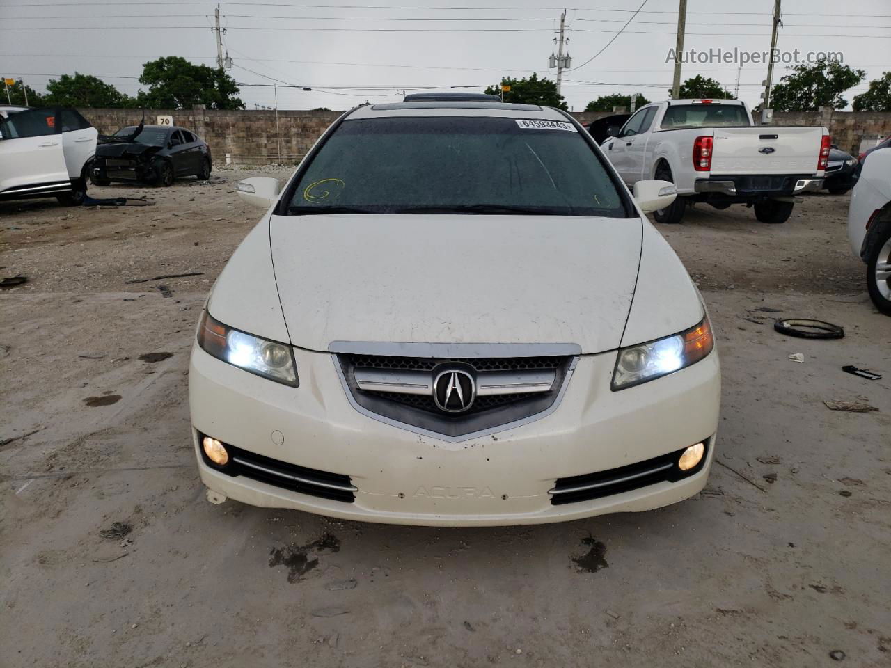 2008 Acura Tl  White vin: 19UUA66248A047534