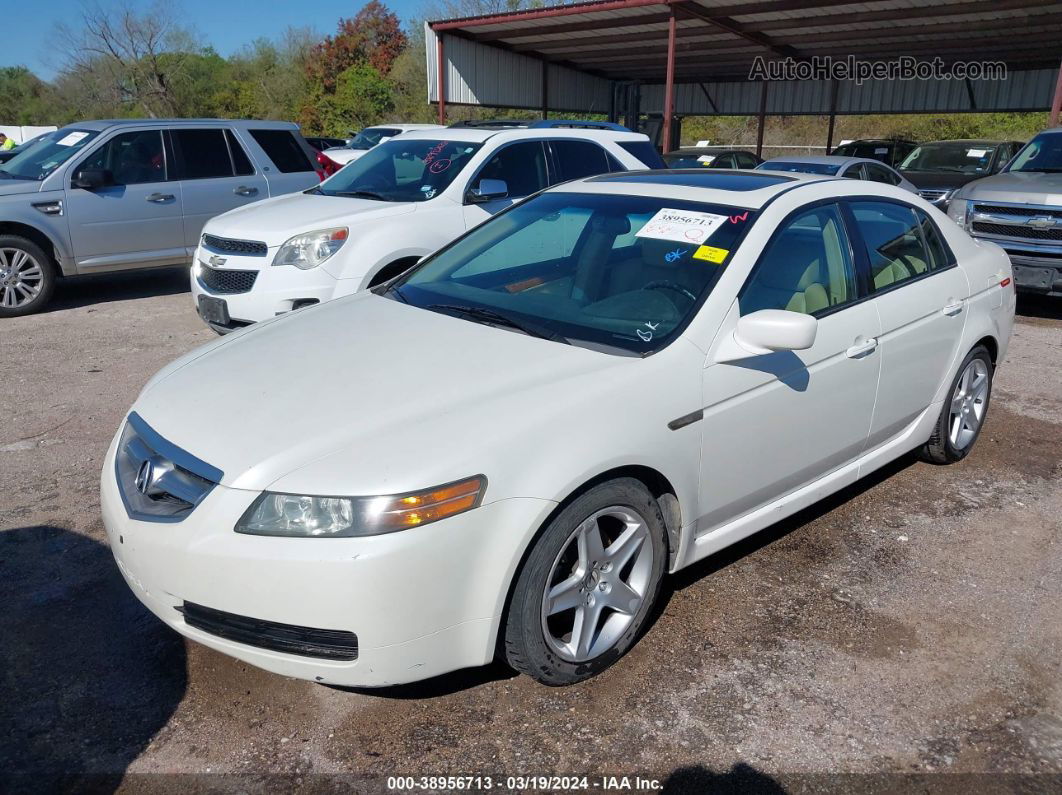 2005 Acura Tl   White vin: 19UUA66255A045447