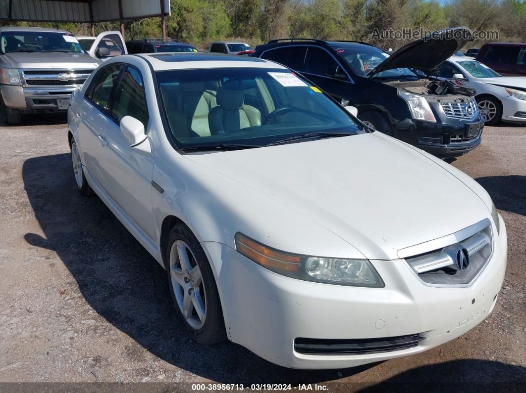 2005 Acura Tl   White vin: 19UUA66255A045447