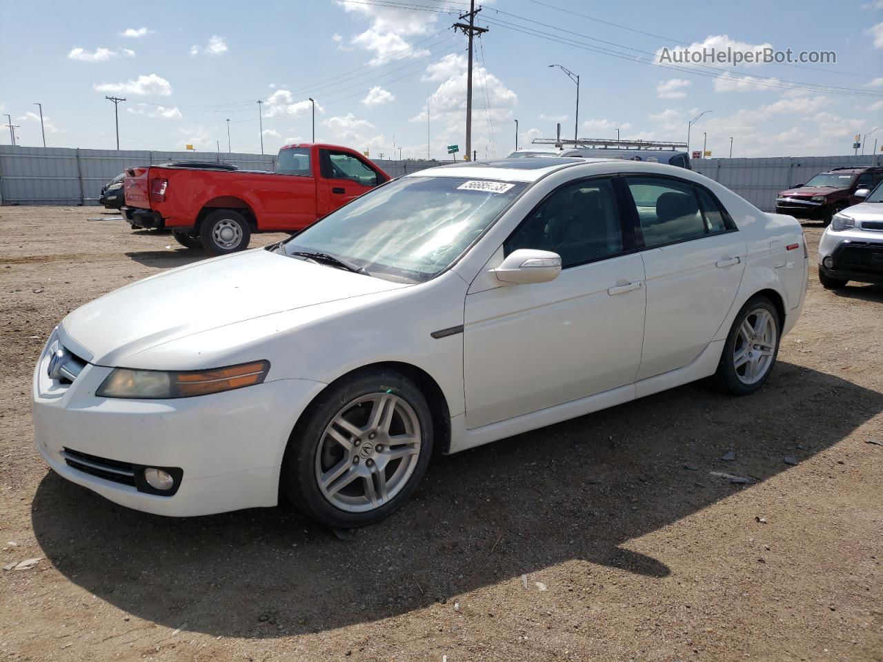 2008 Acura Tl  White vin: 19UUA66258A002280