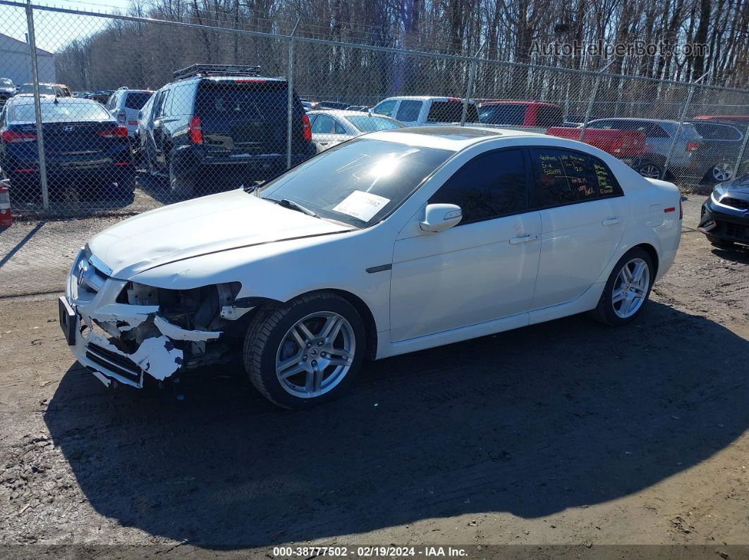 2008 Acura Tl 3.2 White vin: 19UUA66258A028118