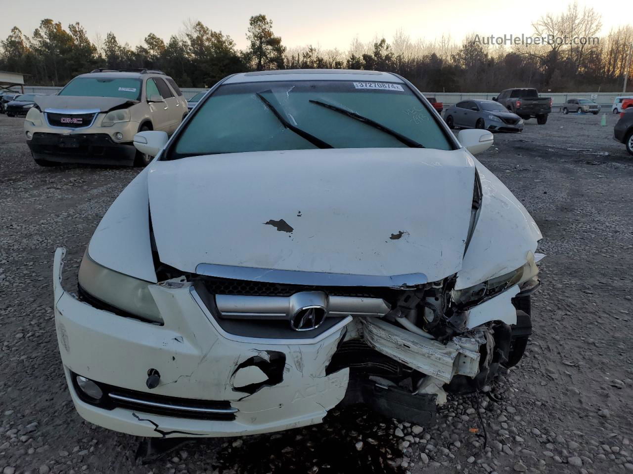 2008 Acura Tl  White vin: 19UUA66258A032993