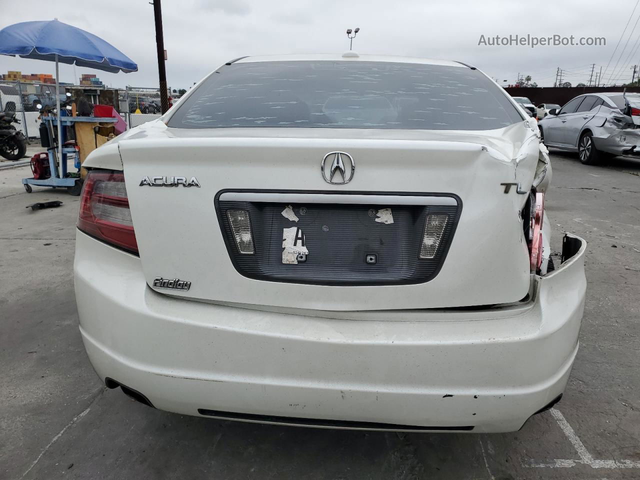 2008 Acura Tl  White vin: 19UUA66258A055660