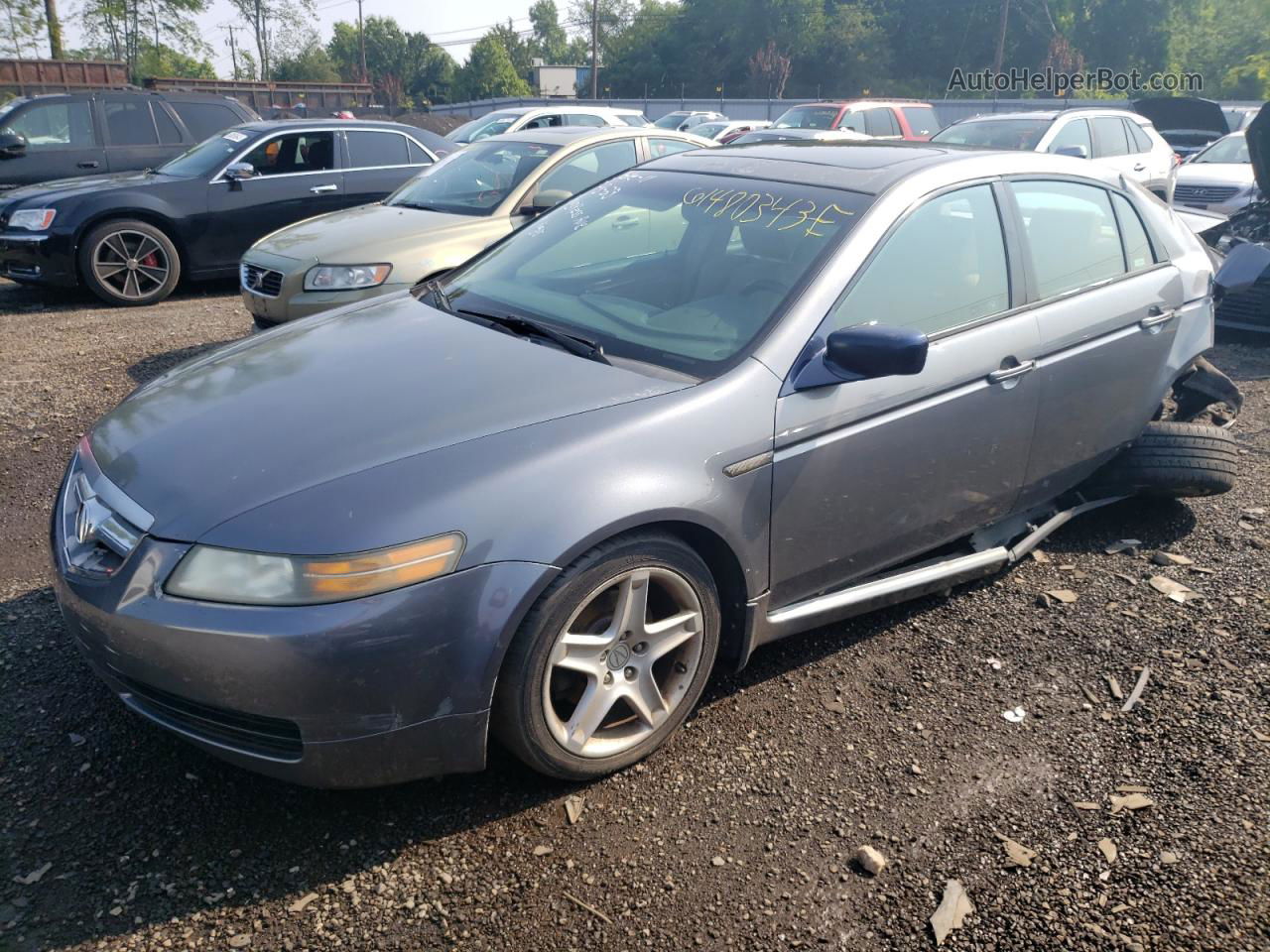 2005 Acura Tl  Gray vin: 19UUA66265A015731