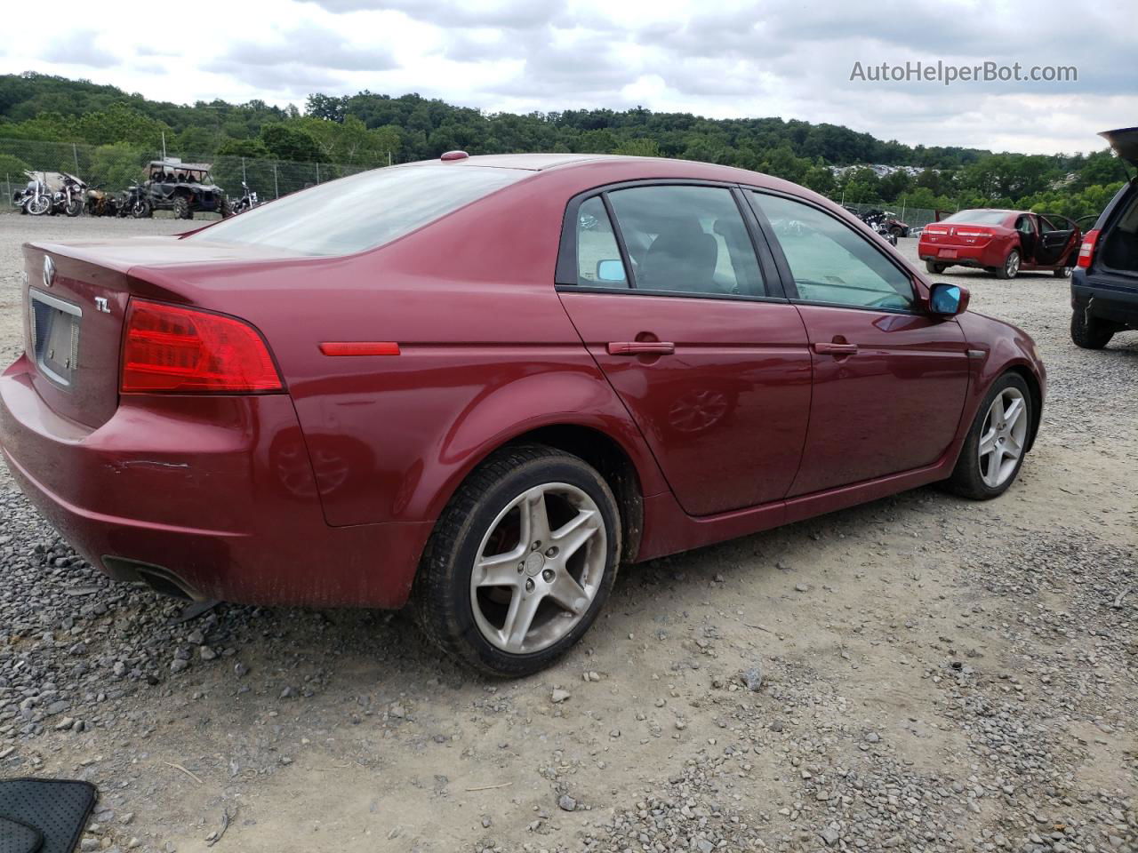 2005 Acura Tl  Red vin: 19UUA66265A035879