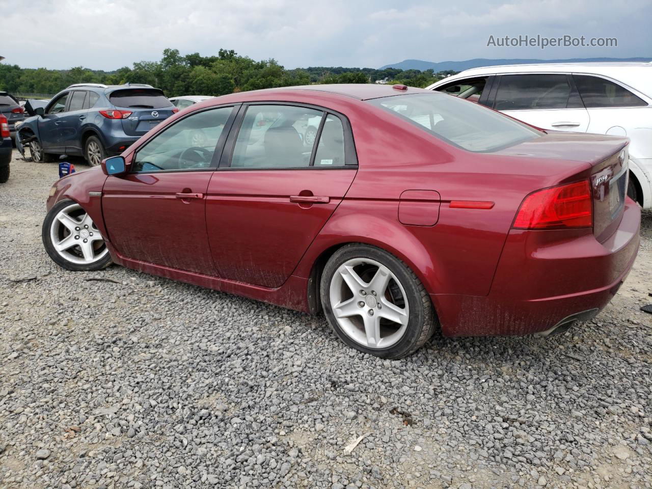 2005 Acura Tl  Red vin: 19UUA66265A035879